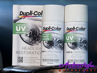 Duplicolor HLR100 Headlight Restoration Kit UV Protection Coating