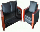 Teak and Leather Lounge Suite