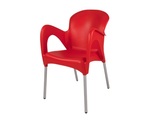 BB3  Red Injection Moulded Plastic Chair