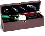 Single Bottle Wooden Wine Set