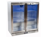 Stainless Steel Twin Door Beverage Cooler